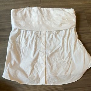 Zara Tube Stretch Poplin Top